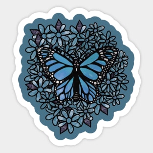 Blue Butterfly Sticker